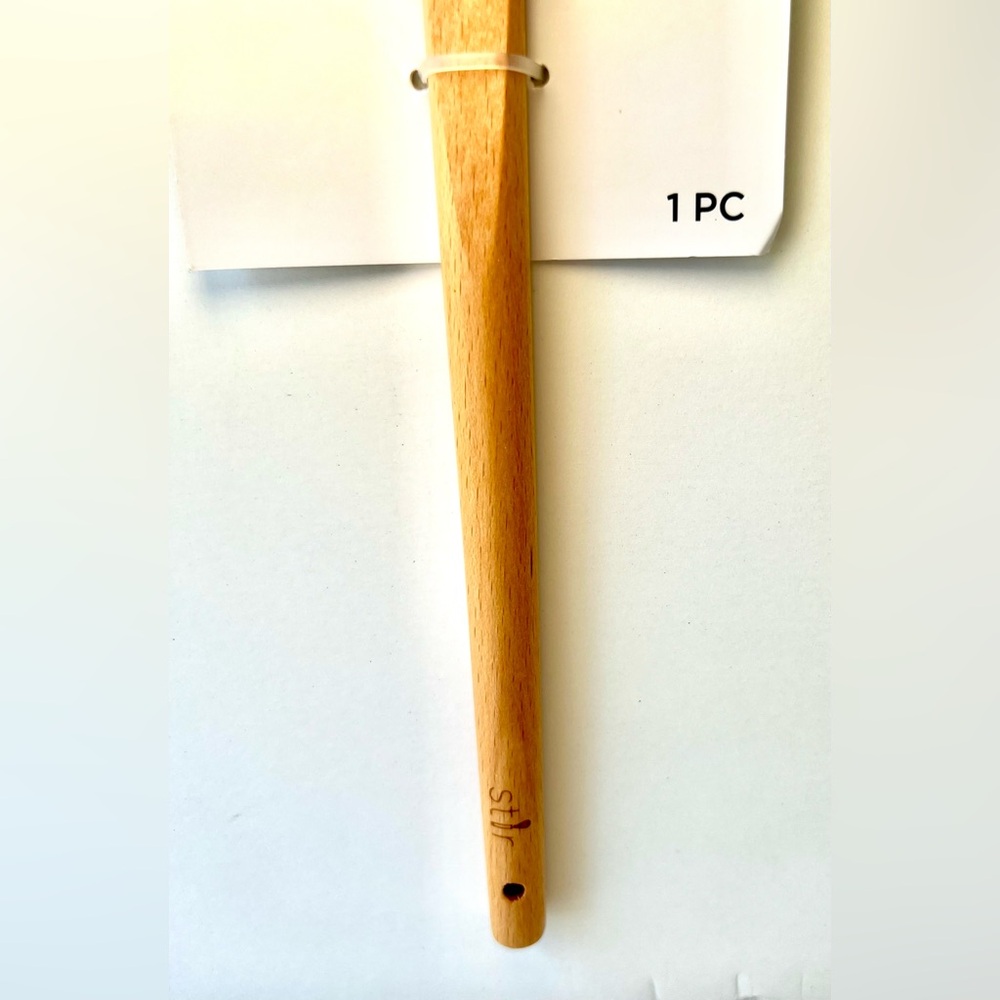 Christmas Santa Claus Face Shaped Silicone Spatula Wood Handle Holiday Party - Picture 6 of 7